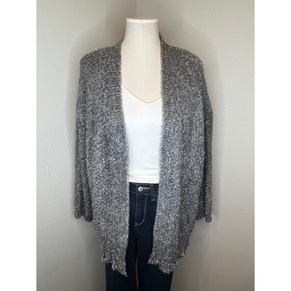 Silver Sparkle Cardigan Sweater